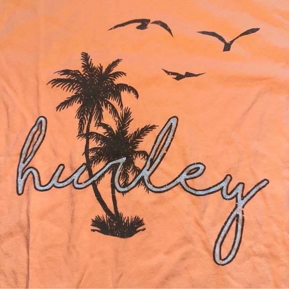 Hurley T-Shirt Women Orange Hurley Logo Cropped Cotton - Picture 2 of 5